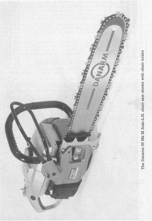 DANARM 55 Mk. III Auto-L.H. équipée du frein de chaîne — illustration extraite du manuel constructeur DANARM, janvier 1982.