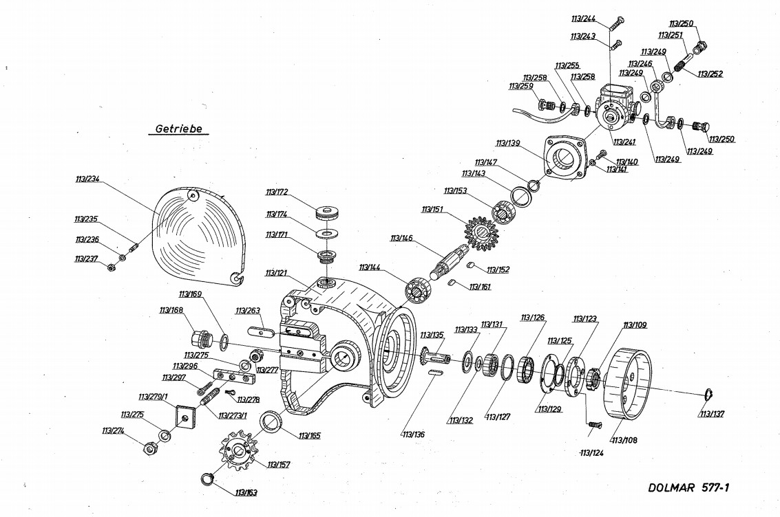 Éclaté technique de la transmission — DOLMAR CK