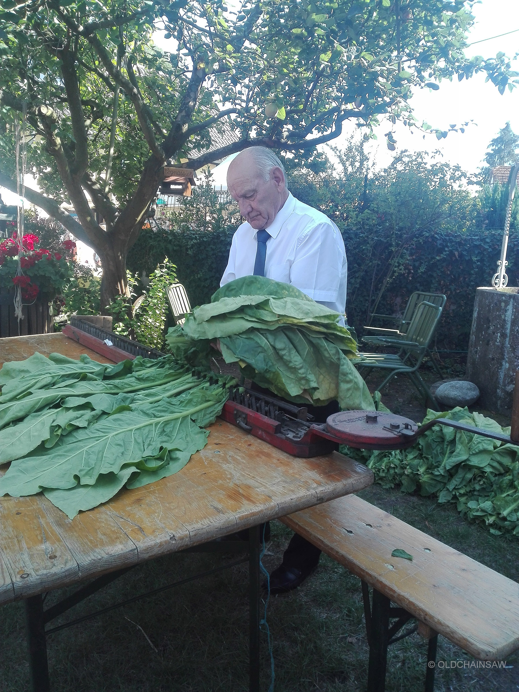 Démonstration d’un savoir-faire traditionnel parmi les nombreuses animations consacrées aux métiers et aux gestes d’autrefois.