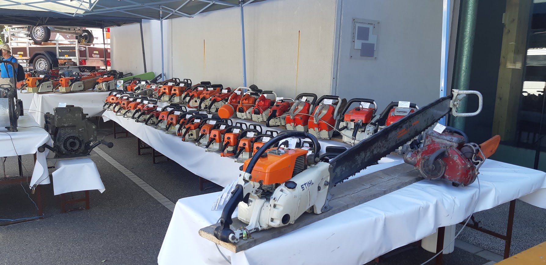 Exposition OLDCHAINSAW lors de la Fête des Bûcherons de Schirrhein