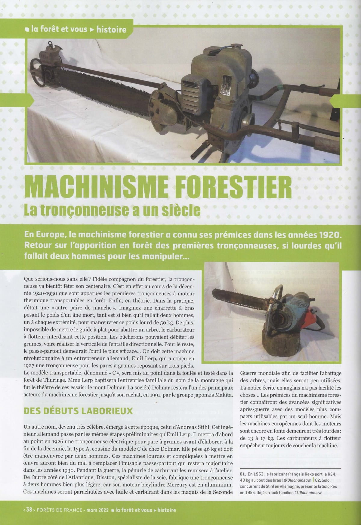 Forêts de France – La tronçonneuse a un siècle – page 38