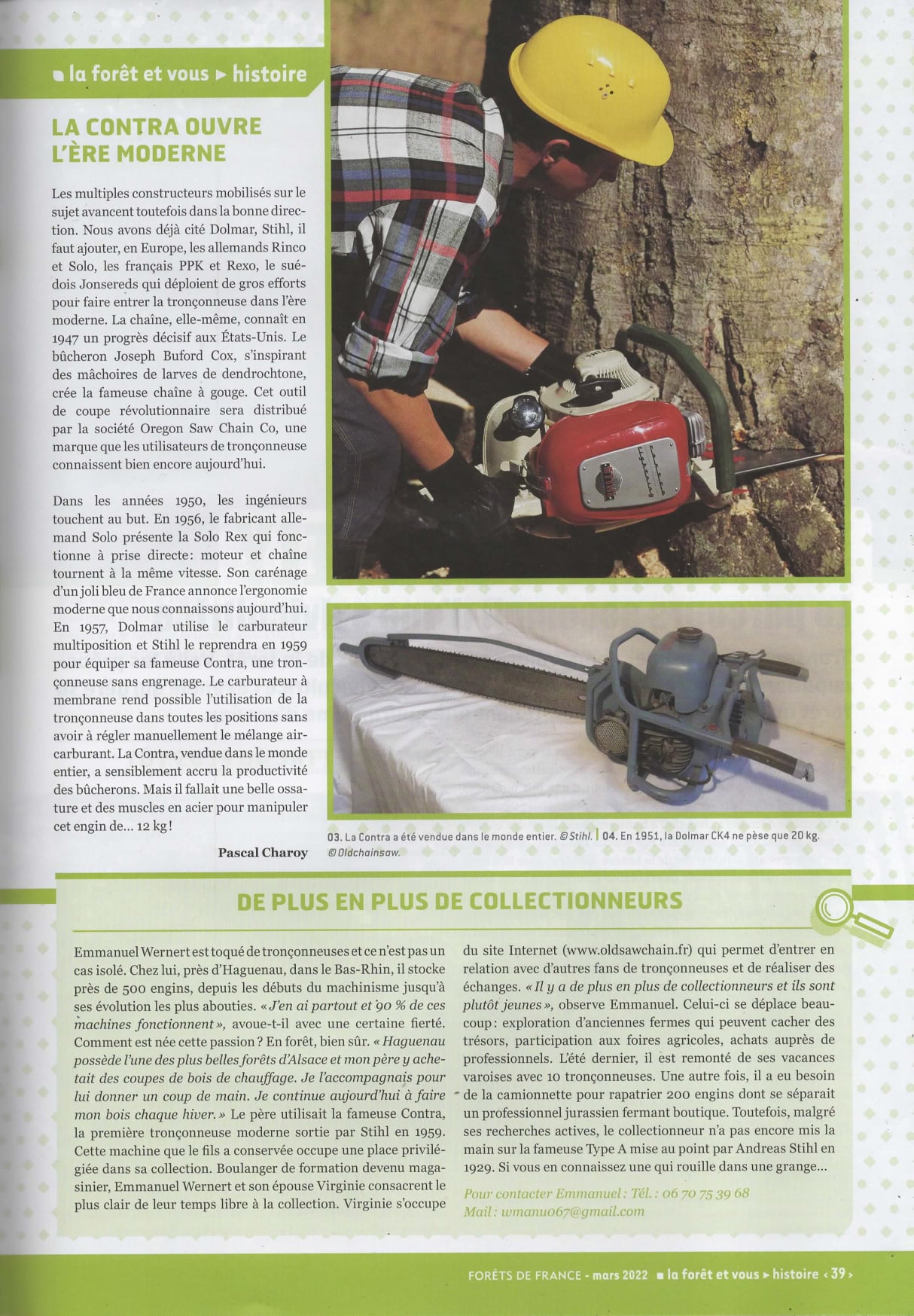Forêts de France – La tronçonneuse a un siècle – page 39