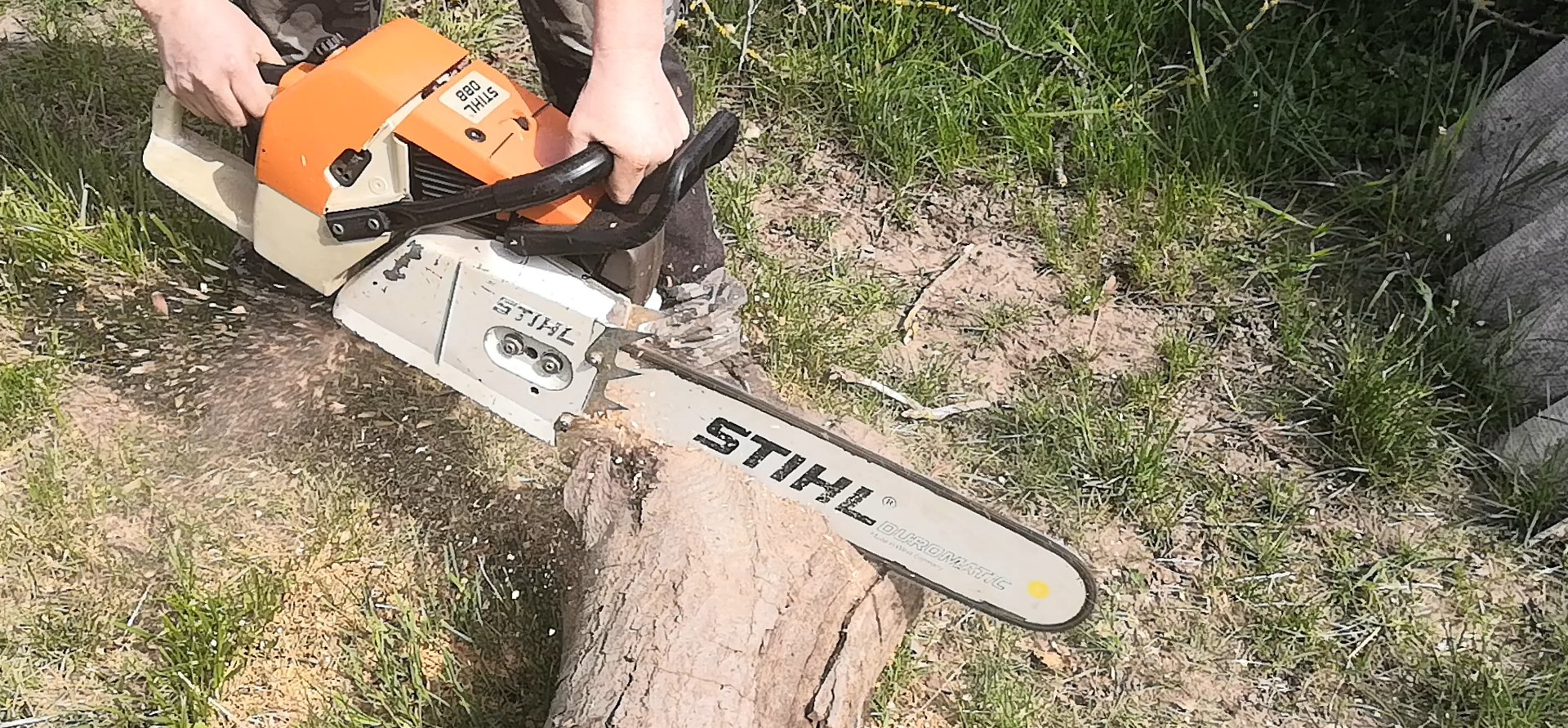 STIHL 088 en fonctionnement